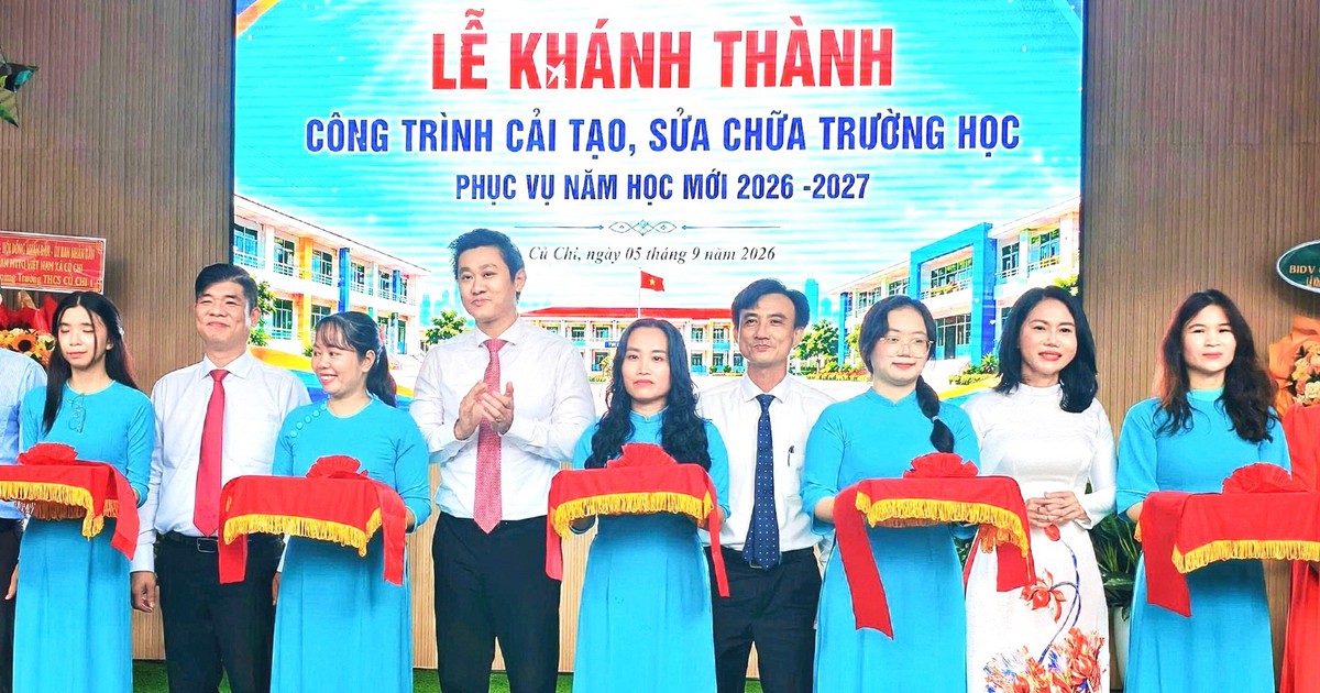 Cu Chi commune opens three renovated school projects on the first day of the school year