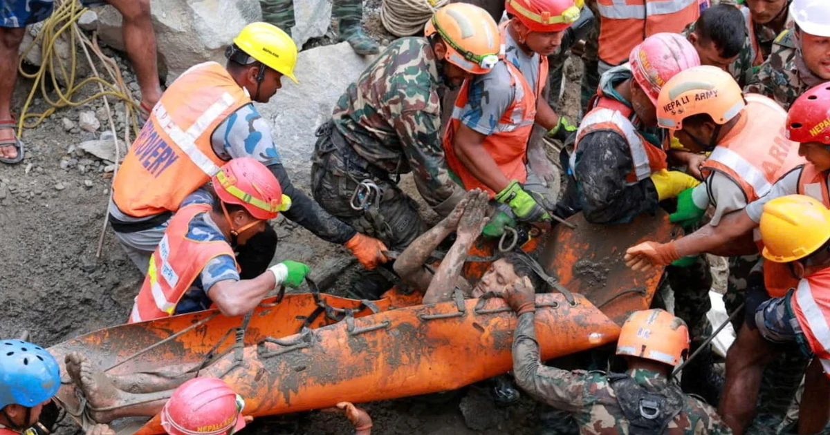 How two men survived nine days in a Nepal flood tunnel