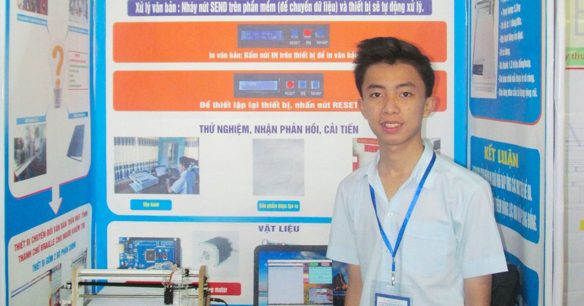 Vietnamese high-schooler develops Braille conversion machine, wins ...