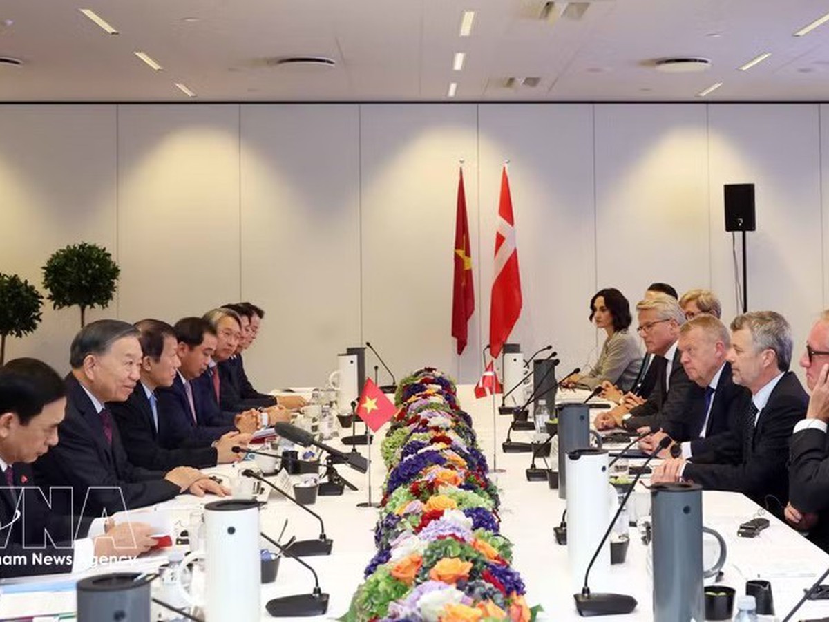 Vietnam's top leader meets leading Danish businesses