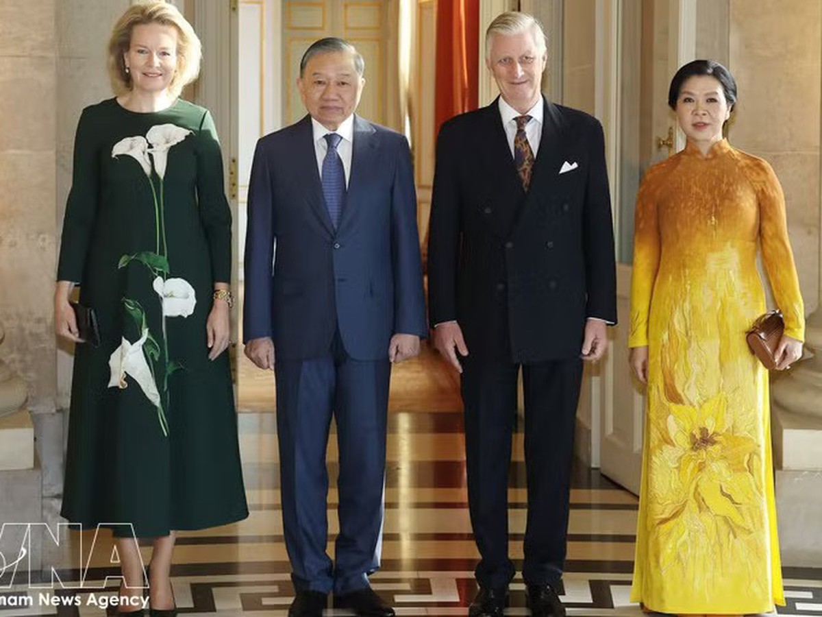 Top Vietnamese leader meets with Belgian King and Queen