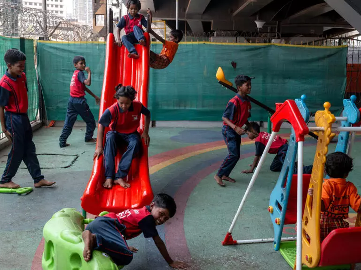 India flyover school offers lifeline to street children