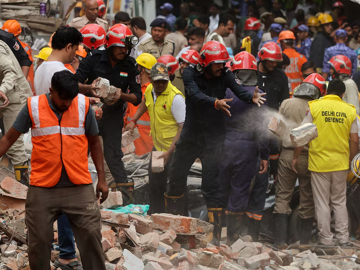 Six rescued after multi-storey building collapses in India's Delhi, ANI reports