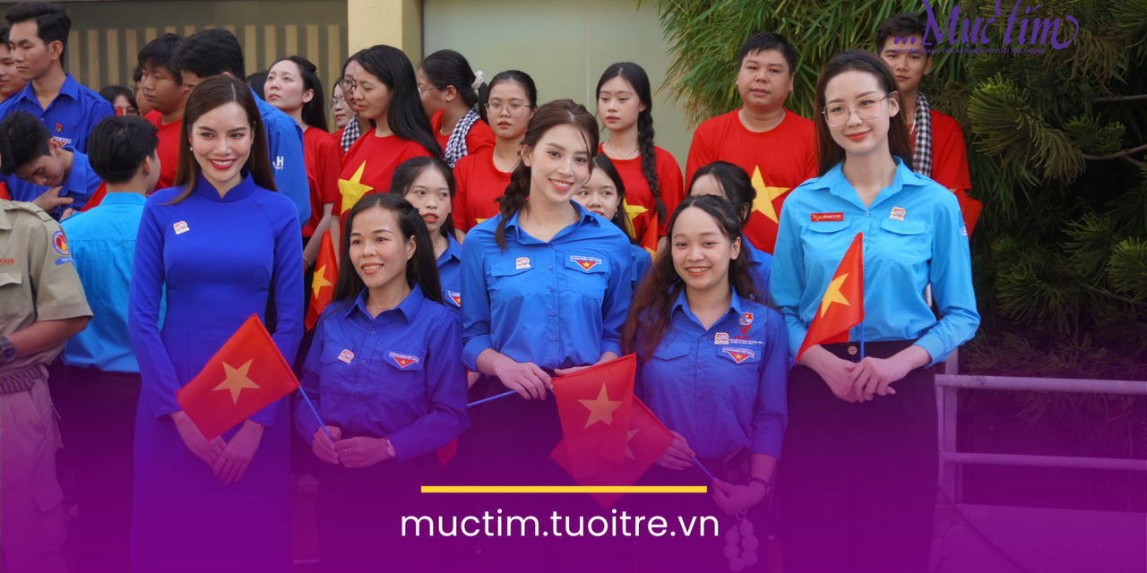 Hoa hậu Bảo Ngọc, Tiểu Vy, Hoàng Phương tham gia lễ chào cờ Tôi yêu Tổ quốc tôi