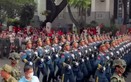 Chinese soldiers sing tribute song to late Vietnamese leader Ho Chi Minh during Hanoi parade rehearsal