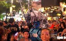 Young people turn out in Halloween costumes on Ho Chi Minh City walking street