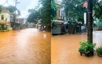 Bắc Bộ có nơi mưa tới 300mm, đường phố ở Yên Bái mênh mông nước