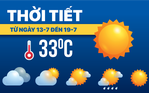 Dự báo thời tiết từ 13-7 đến 19-7: Nam Bộ mưa, Bắc Bộ mưa rồi nắng, Trung Bộ nắng nóng