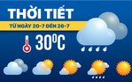 Dự báo thời tiết từ 20-7 đến 26-7: Cả nước mưa dông, có nơi mưa rất to