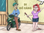 Xe cạn xăng rồi, ngày mai đi làm kiểu gì bà ơi!?