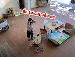 Cụ bà hóa cô giáo mầm non múa hát khi trông cháu