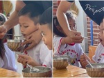 Cô giáo mầm non có pha xử lý cao tay khi trò biếng ăn