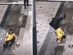 Chàng trai nhảy hip hop chống quê khi bị trượt ngã