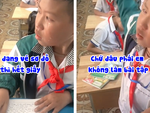 Cậu bé ấm ức vì bị lớp trưởng mách cô giáo chưa làm bài tập về nhà