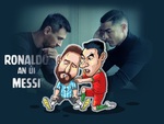 Ronaldo an ủi Messi sau trận thua choáng váng