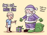 Ông già Noel màu tím