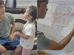 Con gái 'đứng hình' khi nhờ bố giải hộ bài toán 'tìm a, b?'