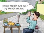 Lạ lùng người đàn ông làm lễ cầu... đừng mưa