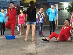 Chàng trai đu trend lướt ván ngã dập mông