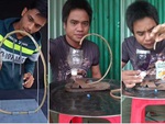 Chàng trai quê một cục khi bắt chước trên mạng làm vòi nước vĩnh cửu