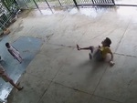 Bé gái quay vòng tròn, đi loạng choạng như người say rượu