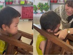 Cô giáo mầm non giải cứu bé trai bị kẹt đầu vào ghế