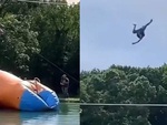 Chàng trai hú hồn khi bay lên trời hàng chục mét