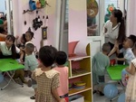 Cô giáo mầm non 'đánh vật' với trò trong ngày khai giảng năm học mới