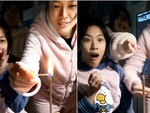 Cô gái đứng hình khi bạn vô tình làm tắt nến sinh nhật
