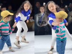 Mẫu nhí 'nổi loạn' trên sàn catwalk khiến bạn diễn bất lực