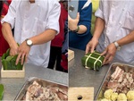Cao thủ gói bánh chưng bằng khuôn
