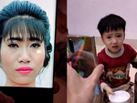 Con trai khóc thét bỏ chạy khi thấy ảnh mẹ make up thời cô dâu