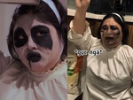 Cô gái khóc thét vì lỡ hóa trang Halloween quá có tâm