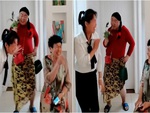Anh chồng vui tính làm trò chọc vợ cười