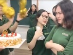 Học trò giả vờ đánh nhau để mừng sinh nhật cô giáo