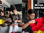 Huy Trần hoang mang khi gấp quần áo cho bà xã Ngô Thanh Vân