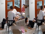Chồng cười khoái chí khi vợ ngồi hụt ghế ngã dập mông