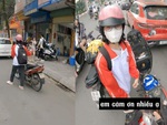Chàng trai tốt bụng khi thấy nữ sinh dắt bộ xe máy vì hết xăng