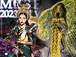 Bán kết Miss Earth 2023: Lan Anh hóa Nữ Vương Trưng Trắc trong phần thi National Costume