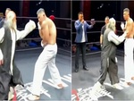 Thanh niên cơ bắp không dám ra đòn trước võ sư Trung Quốc