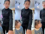 Con gái một mực nói yêu bố khi mẹ dạy đọc bài thơ 'Yêu mẹ'