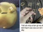 Chồng cãi chày cãi cối khi vợ phát hiện móc trộm tiền heo đất