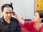 Ngọc Lan lỡ tay cạo tóc Quyền Linh trước giờ lên sóng