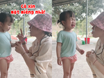 Bé gái khóc thét vì cô xin một miếng hết cả cây kem