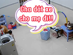 Mẹ tan chảy vì được con gái nhỏ gọi bố dắt xe giùm