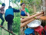 Máy ép nước mía 'chạy bằng cơm'