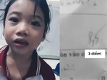 Bé gái mếu máo vì nghĩ 8,5 là 3 điểm