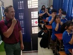 Cả lớp sung sướng khi thầy giáo tiếng Anh thông báo 'dạy hôm cuối'