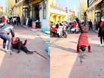 Thanh niên giả cụ bà nhảy hip hop làm người đi đường hoảng hồn