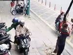 Chàng trai bị cướp điện thoại khi quay video đu trend